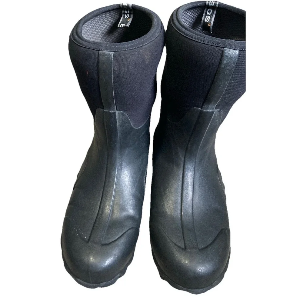 Bogs Classic Mid Waterproof Neoprene Rubber Boots Men's 17 Black Insulated